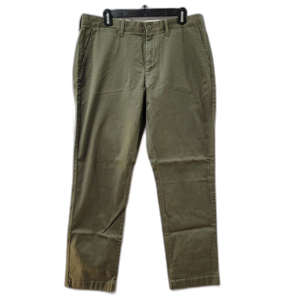 NWT J.Crew Green Cotton Blend Stretch Straight Chino Men's Size W34 L30